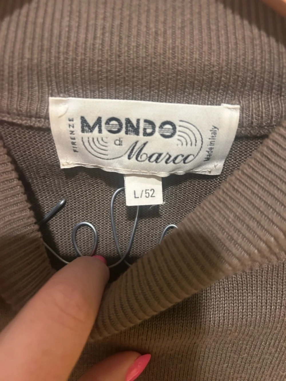Vintage Mondo di Marco Men's Brown Mock Neck Sweater Size L 52 Made in Italy